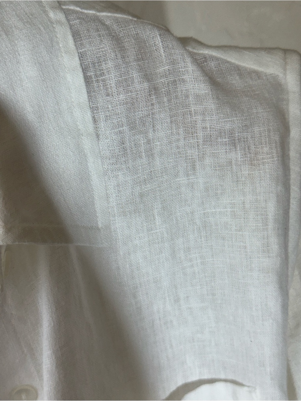 NWT Abercrombie & Fitch White Linen Blend Midi Shirt Dress Size M - Picture 10 of 11